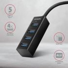 Концентратор AXAGON USB 3.1 to 4xUSB 3.0 1.2m black (HUE-M1AL)