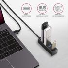 Концентратор AXAGON USB 3.1 to 4xUSB 3.0 1.2m black (HUE-M1AL)