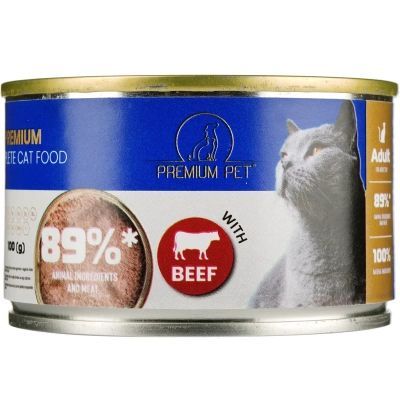 Паштет для кошек PREMIUM PET с говядиной 100 г (4820255191812)