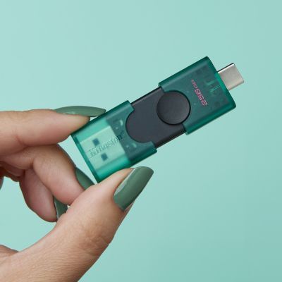 USB флеш накопичувач Kingston 128GB DataTraveler Duo USB 3.2 / Type-C Black/Green (DTDEG2/128GB)