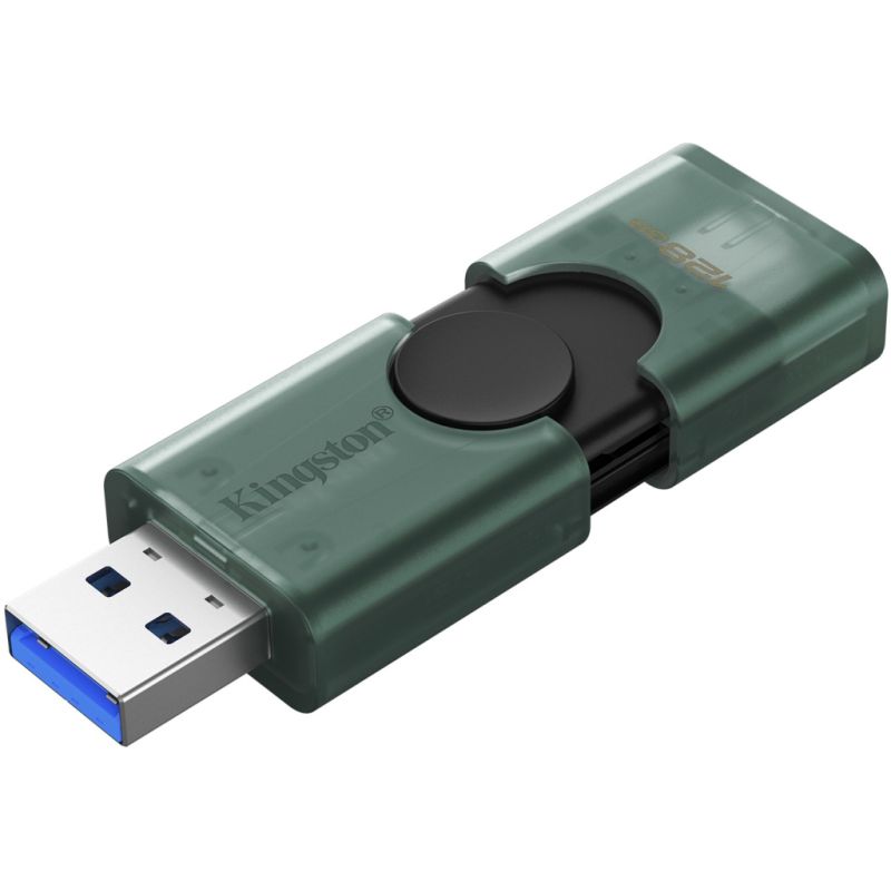 USB флеш накопитель Kingston 256GB DataTraveler Duo USB 3.2 / Type-C Black/Green (DTDEG2/256GB)