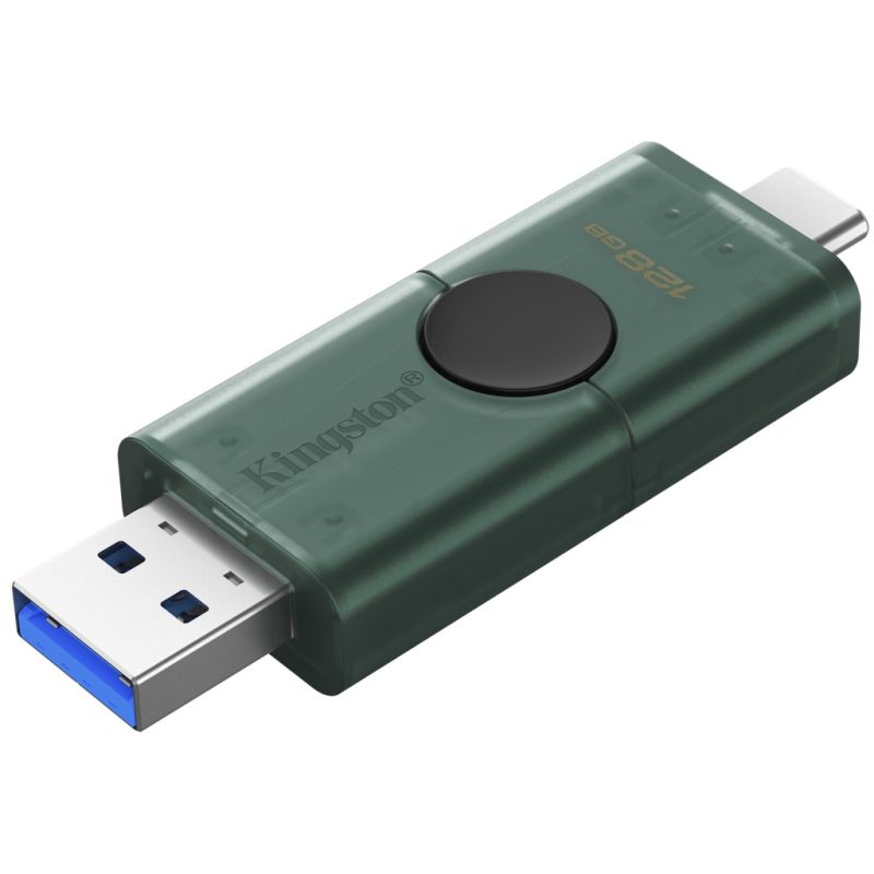 USB флеш накопитель Kingston 256GB DataTraveler Duo USB 3.2 / Type-C Black/Green (DTDEG2/256GB)