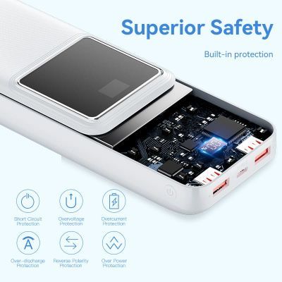 Батарея универсальная Vention 20000 mAh 22.5W Black LED Display Type (FHLB0)