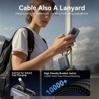 Батарея универсальная Vention 20000 mAh 45W Mini with Built-in USB-C Cable Gray (FHGH0)