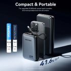 Батарея універсальна Vention 20000 mAh 45W Mini with Built-in USB-C Cable Gray (FHGH0)