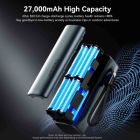Батарея универсальная Vention 27000 mAh 200W Gray TFT Display Type (FKGH0)