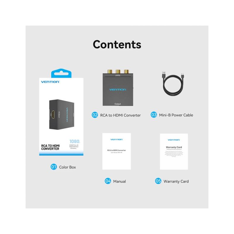 Конвертор RCA to HDMI black Vention (AEFB0)