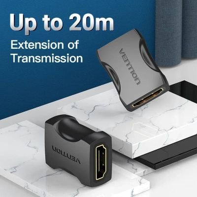 Перехідник HDMI F to HDMI F black Vention (AIRB0)