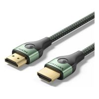 Кабель мультимедійний HDMI M to HDMI M 1.0m 8K60Hz ultra thin cotton braided green Vention (ALOGF)