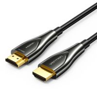 Кабель мультимедийный HDMI M to HDMI M 35.0m 4K60Hz fiber optic black Vention (ALSBU)