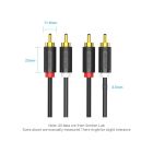 Кабель мультимедийный 2xRCA M to 2xRCA M 1.5m black Vention (BCMBG)