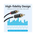 Кабель мультимедийный 2xRCA M to 2xRCA M 1.5m black Vention (BCMBG)