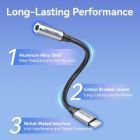 Перехідник Lightning to 3.5mm 0.1m cotton braided aluminum gray Vention (BMBHA)
