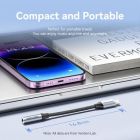 Перехідник Lightning to 3.5mm 0.1m cotton braided aluminum gray Vention (BMBHA)