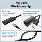 Дата кабель USB 2.0 AM/AF 15.0m Active black Vention (CBKBN)