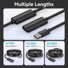 Дата кабель USB 2.0 AM/AF 15.0m Active black Vention (CBKBN)