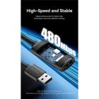 Дата кабель USB 2.0 AM/AF 30.0m Active black Vention (CBKBT)