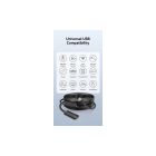 Дата кабель USB 2.0 AM/AF 30.0m Active black Vention (CBKBT)