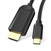 Кабель мультимедийный USB-C to HDMI M 1.5m black Vention (CGUBG)