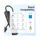 Концентратор Vention USB to 4xUSB 3.2 Gen2 + USB-C 10Gbps 0.15m black (CHOBB)