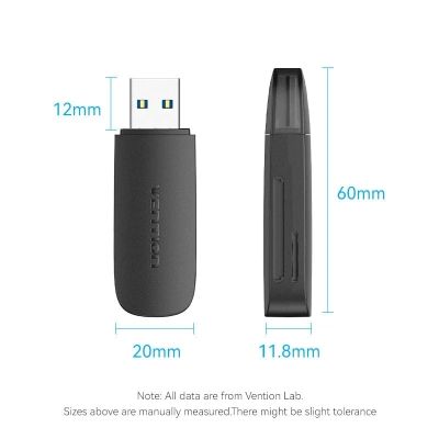 Считыватель флеш-карт Vention USB 3.0 to SD+TF Black Dual Drive Letter (CLGB0)