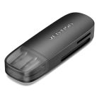 Считыватель флеш-карт Vention USB 3.0 to SD+TF Black Dual Drive Letter (CLGB0)