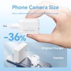 Зарядное устройство Vention 1xUSB-C PD70W + 1xUSB QC3.0 22.5W GaN transparent gray (FCGH0-EU)