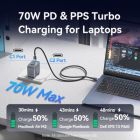Зарядное устройство Vention 2xUSB-C PD70W + 1xUSB QC3.0 22.5W GaN gray (FEXH0-EU)
