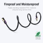 Патч-корд 1м, S/FTP cat 7 RJ-45 black Vention (ICDBF)