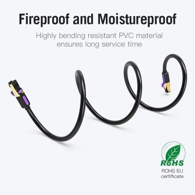 Патч-корд 1м, S/FTP cat 7 RJ-45 black Vention (ICDBF)