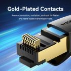Патч-корд 15м, S/FTP cat 8 RJ-45 black Vention (IKABN)