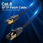 Патч-корд 5м, S/FTP cat 8 RJ-45 COPPER black Vention (IKGBJ)