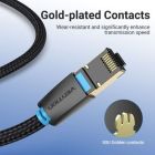 Патч-корд 5м, S/FTP cat 8 RJ-45 COPPER black Vention (IKGBJ)