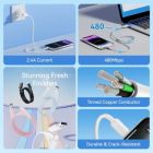 Дата кабель USB 2.0 AM to Lightning 1.0m 2.4A black Vention (LAMBF)