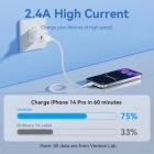 Дата кабель USB 2.0 AM to Lightning 1.0m 2.4A black Vention (LAMBF)