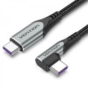 Дата кабель USB 2.0 USB-C to USB-C 1.0m 5A 90° corner aluminum gray Vention (TAKHF)