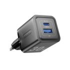 Зарядний пристрій Vention 1xUSB-C PD30W + 1xUSB QC3.0 30W GaN + cable USB-C to USB-C 1.0m black (TZ-FEQB0-EU-01)