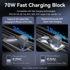 Зарядное устройство Vention 2xUSB-C PD70W + 1xUSB QC3.0 22.5W GaN + cable USB-C to USB-C 1.0m black gray (TZ-FEXH0-EU)