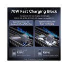 Зарядное устройство Vention 2xUSB-C PD70W + 1xUSB QC3.0 22.5W GaN + cable USB-C to USB-C 1.0m black gray (TZ-FEXH0-EU)