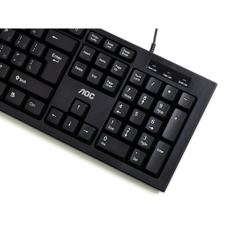 Комплект AOC KM160B USB UA Black (KM160B/97)