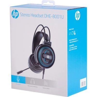 Навушники HP (DHE-8001U) LED USB Black (DHE-8001U)