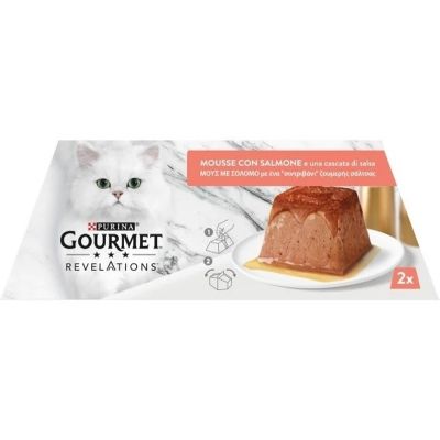 Паштет для котів Purina Gourmet Revelations мус з лососем 2х57 г (7613287071217)