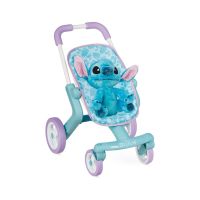 Коляска для кукол Smoby Стич. Прогулка с поворотными колесами и мягкой игрушкой (7600251225)