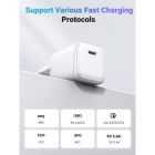 Зарядний пристрій Ugreen USB-C PD20W GaN X512 white (55554)