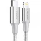 Дата кабель USB-C to Lightning 1.0m 3A 60W US304 white Ugreen (70523)