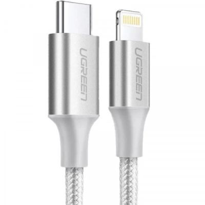 Дата кабель USB-C to Lightning 1.0m 3A 60W US304 white Ugreen (70523)