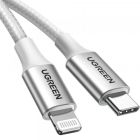 Дата кабель USB-C to Lightning 1.0m 3A 60W US304 white Ugreen (70523)