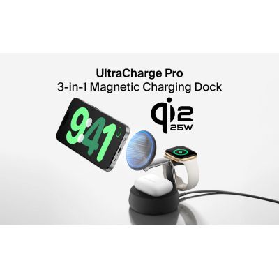 Зарядний пристрій Belkin UltraCharge Pro Wireless 3-in-1 25W charcoal (WIZ040KQCH)