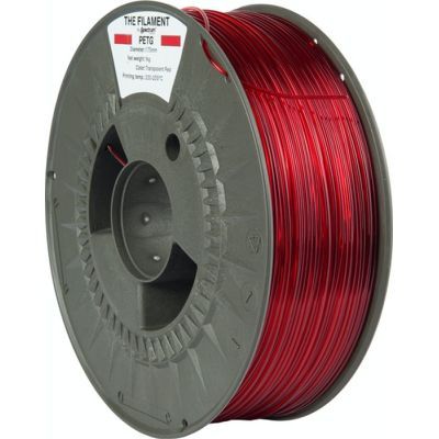 Пластик для 3D-принтера The Filament PETG 1.75mm TRANSPARENT RED 1kg (TF-24028)