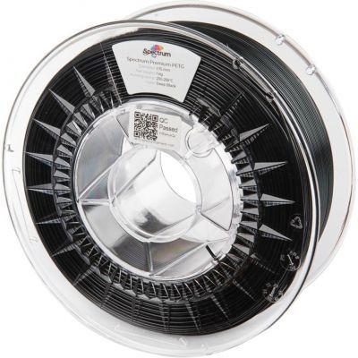 Пластик для 3D-принтера Spectrum PET-G Premium 1.75mm DEEP BLACK 1kg (RAL 9017) (80056)